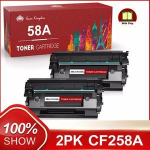2Pack CF258A 58A Toner compatible for LaserJet M404dn M404dw M304 With Chip