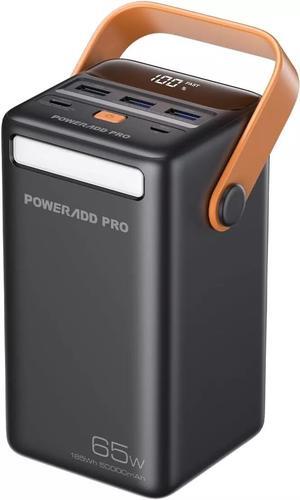 Power Bank 50000mAh PD 65W USB C Fast Charging Camping Travel Portable Charger