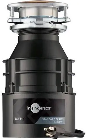 InSinkErator Badger 5 Garbage Disposal with Power Cord, Standard Series 1/2 HP Continuous Feed Food Waste Disposer, Badger 5 W/C
