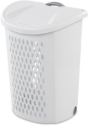Sterilite Ultra Wheeled Hamper Plastic Adult, White
