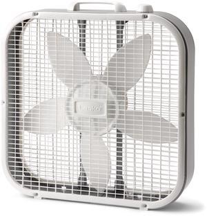 Lasko Cool Colors 20" 3-Speed Weather Resistant Box Fan, Black B20301, New White