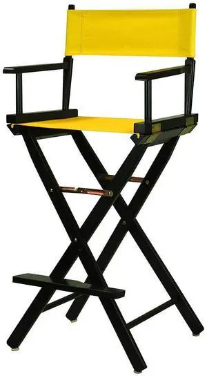 "30" Director's Chair Black Frame-Royal Canvas" Gold