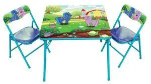 Gener8 Indoor Pony Table & Chairs, Multi-Color - Ages 3 to 6 Years 24"x24"