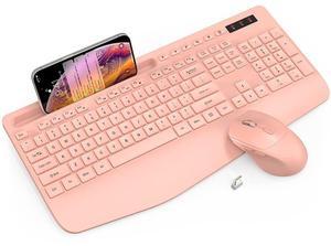Wagpak Wireless Keyboard & Mouse Combo for Computer,Laptop,Pink