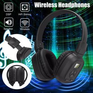 Wireless FM Radio Headset Stereo Super Bass Foldable Over-Ear Headphones Walkman