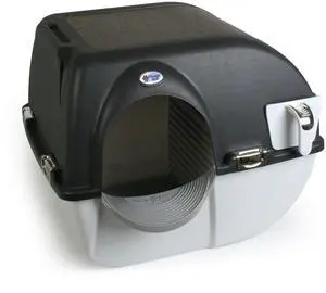 Omega Paw Elite Easy Cleaning Litter Box, Midnight Black, Large (EL-RA20-1)
