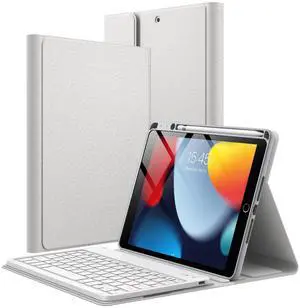 Keyboard Case for iPad 10.2-Inch (2021/2020/2019 Model, 9th/8th/7th Generation) Silver