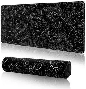Extended Gaming Mouse Pad Large Size 31.5'' x 11.8'' Computer Keyboard Mat Black