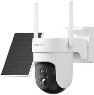2K Security Cameras Wireless Outdoor Solar Powered Camera for Home 360° Viewing