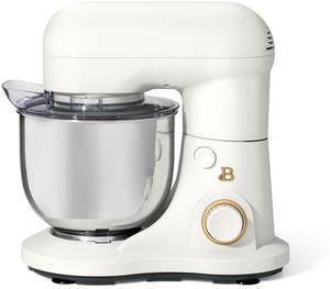 Beautiful 3.5 Qt Stand Mixer, White Icing with Flat Beater, Dough Hook, Balloon Whisk