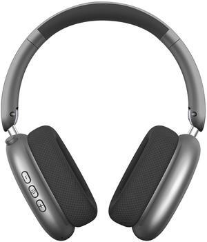 Twshouse Y01 Bluetooth Headphones over Ear Wireless, 48 Hours Listening Time with Microphone, Foldable Lightweight Design, HiFi Stereo Sound with Deep Bass, for Work, Travel, Sport Gray