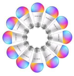 12 Pack DAYBETTER WiFi Smart Led Light Bulb,Dimmable RGB Color Changing Smart App Control (2.4Ghz Only), A19 E26 9W (60W Equivalent) 800 Lumen