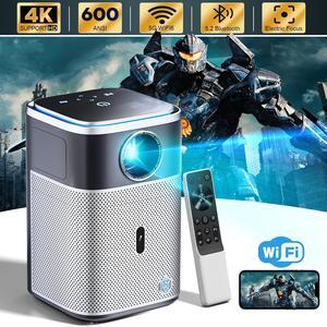 NBD Projector with 5G WiFi and Bluetooth,4K Support 600ANSI Native 1080P Home Theater Projector