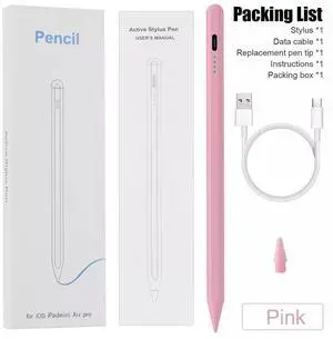Nshi Stylus Pen for Apple iPad Pencil 10/9/8/7/6th Mini 5/6th Air 5/4th Pro 11/12.9'' Pink
