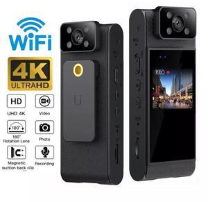 4K Mini WiFi Camera Camcorder Audio Recorder Night Vision Police Body Worn Cam
