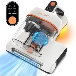 2025 NEW 500W Mattress Vacuum Cleaner UV Light 7-16Kpa Strong Suction 6 Stage Filtration System Hot Air Drying Lightweight Cleaner