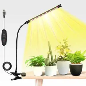 1 Tubes Yellow LED Grow Light with Full Spectrum for Indoor Plants 3 Auto Timing