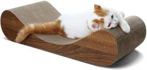 ScratchMe Bone Shaped Cat Scratching Cardboard Post carton Scratcher Lounge bed