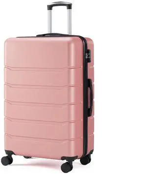 20 Inch Carry On Luggage Suitcase with Double Spinner Wheels & TSA Lock Pink