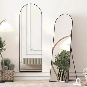 Full-length Mirror Floor Mirror Large Wall Bedroom Mirror Stand Alloy Thin Frame