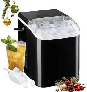Portable Countertop Bullet Ice Maker Ice Machine with Ice Scoop 26lbs/24hrs