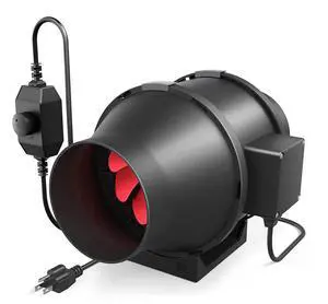 4 Inch Exhaust Inline Duct Fan with Variable Speed Controller for Grow Tent