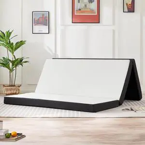 Folding Mattress Twin Size 3-Inch Tri-Fold Mattress with Memory Foam for Camping