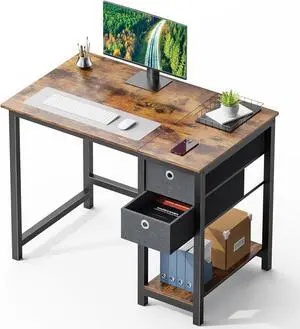Computer Desk PC Laptop Table+Storage Drawers Home Office Study Writing Table US