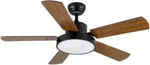 Simple Deluxe Modern 44'' Ceiling Fan with LED Light and Remote Control 5 Blades