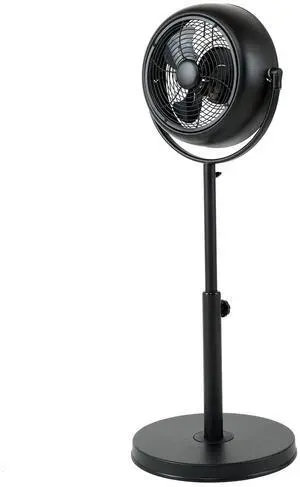 Industrial Retro Pedestal Stand Fan Adjustable Height for Industrial Residential
