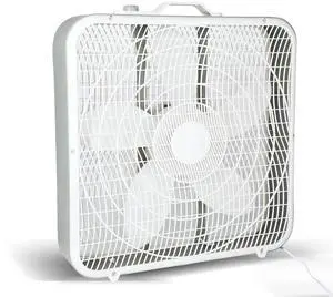 20 Box Fan 3-Speed Cooling Table Fan with Aerodynamic Shaped Fan Blades
