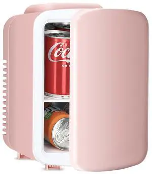 Mini Fridge 4 Liter/6 Can Portable Warmer and Cooler Indoor-Outdoor Freon-Free