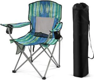 Portable Camping Chair Heavy Duty Folding Chair w/ Cup Holder Oversized