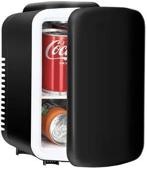 Mini Fridge 4 Liter/6 Can Portable Warmer and Cooler Personal Refrigerator
