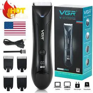Men's Pubic Hair Trimmer Electric Groin & Body Hair Shaver for Balls Hair Body