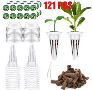 121x Hydroponic Garden Seed Pods Grow Anything Kit with Accessories Sponge Dome