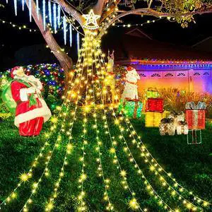 Christmas Decoration Star Lights Outdoor 350 LED Waterfall String Lights