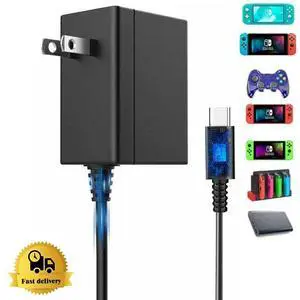 15V AC Adapter Power Supply Charger For Nintendo Switch Charging TV Dock Black