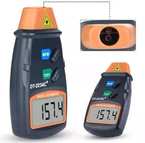 Digital Tachometer Laser Photo Non Contact RPM Tach Meter Motor Speed Gauge