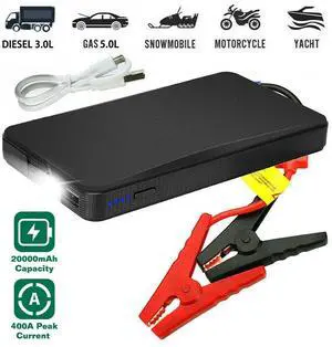 20000mAh Car Jump Starter Booster Jumper Box Power Bank Battery Charger Portable