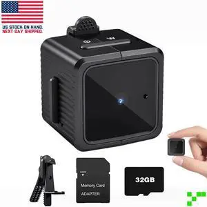 Mini Camera + 32GB SD HD 1080P Cam Motion Detection Night Vision OFFLINE