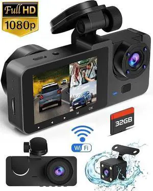 4K HD 1080P DVR Car Dual Lens Dash Cam WiFi GPS Front/Rear Video Recorder Camera
