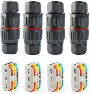 3Pin Waterproof Junction Box Case Electrical Cable Wire Connector Outdoor IP68