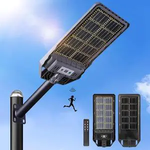 10000W Commercial Solar Street Light Dusk to Dawn Lamp For Parking Lot Road Yard
