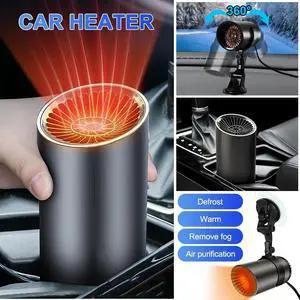 Car Heater Portable Electric Heating Fan Truck Defogger Defroster Demister 12V