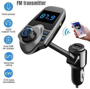 Bluetooth Wireless Car FM Transmitter 2 USB Charger AUX Stereo Receiver Adapter