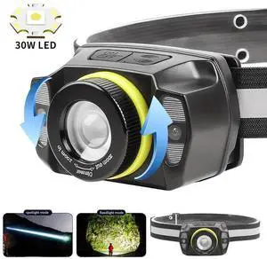 LED Headlamp USB Rechargeable Headlight Torch Work Light Bar Head Band Lamp NEW
