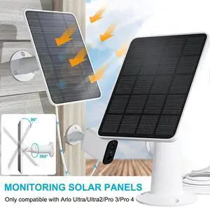 Solar Panel Charger 9.8ft Charging Cable For Arlo Pro 3/4/Pro 5S/Ultra 2/Go 2