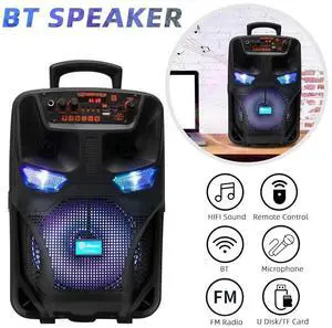 BLUETOOTH SPEAKER Wireless Portable Boombox FM Rechargeable Stereo System