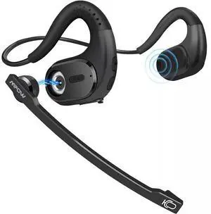 Trucker Bluetooth Headset, Open Ear Headphones Wireless Headset for Skype Zoom
